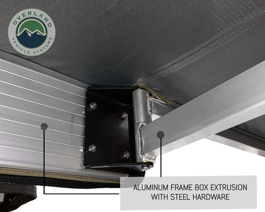 Awning 180 Degree Dark Gray Cover With Black Cover Universal Nomadic Overland Vehicle Systems - Overland Vehicle Systems