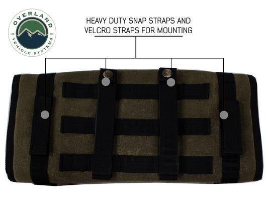First Aid Bag Rolled Brown 16 Lb Waxed Canvas Canyon Bag Overland Vehicle Systems - Overland Vehicle Systems