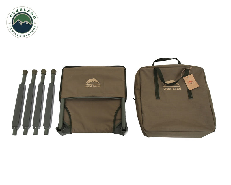 Load image into Gallery viewer, Camping Chair Tan with Storage Bag Wild Land Overland Vehicle Systems - Overland Vehicle Systems

