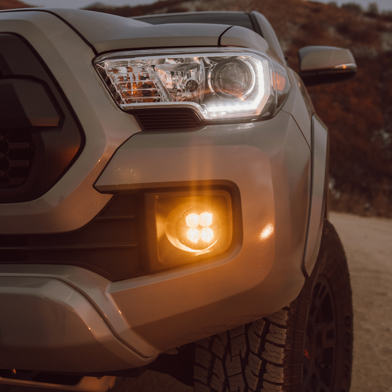 Load image into Gallery viewer, toyota tacoma amber lens led fog light kit mounted
