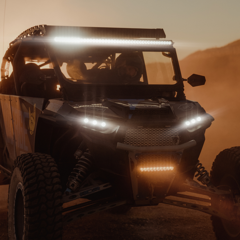 Load image into Gallery viewer, 40 inch led light bar mounted on a polaris rzr
