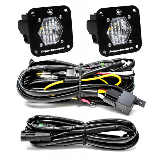 LED Light Pods S1 Pair Wide Cornering LED Flush Mount Backup Kit Baja Designs - Baja Designs