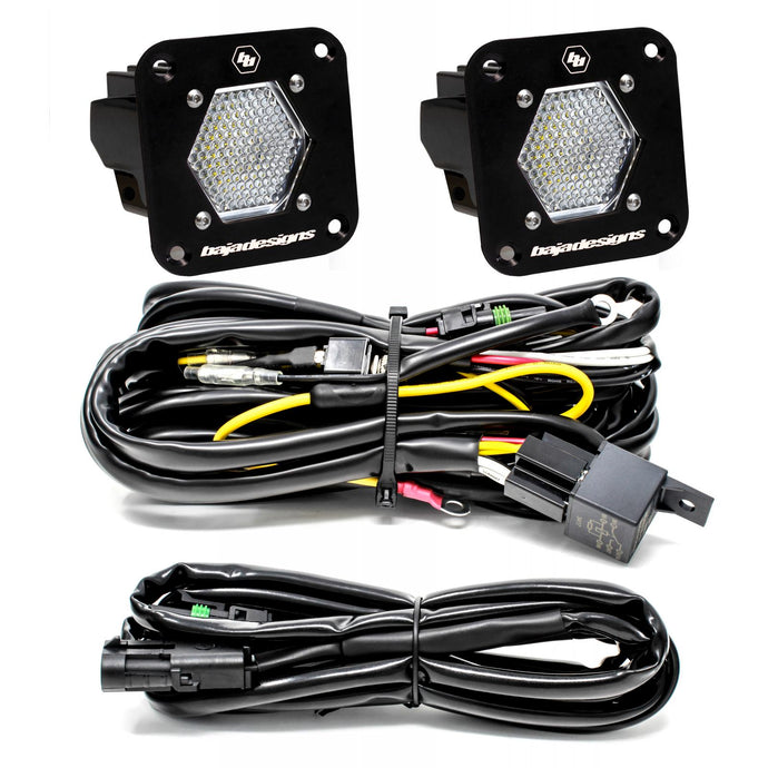 LED Light Pods S1 Pair Work/Scene LED Flush Mount Backup Kit Baja Designs - Baja Designs