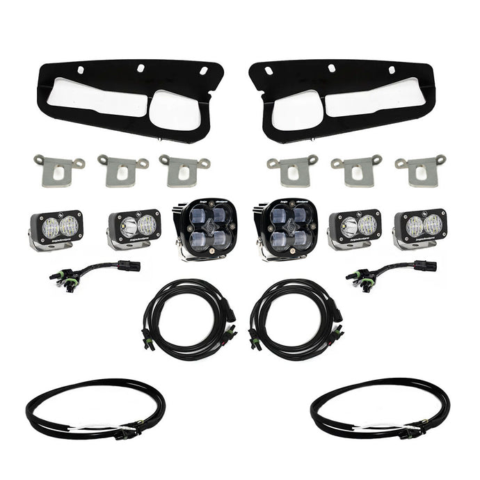 Bronco Clear SAE Fog Pocket Kit 21-Up Ford Bronco w/Upfitter Baja Designs - Baja Designs