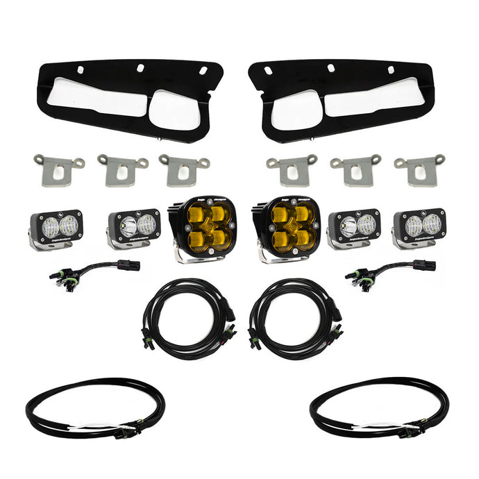 Bronco Amber SAE Fog Pocket Kit 21-Up Ford Broncow/Upfitter Baja Designs - Baja Designs