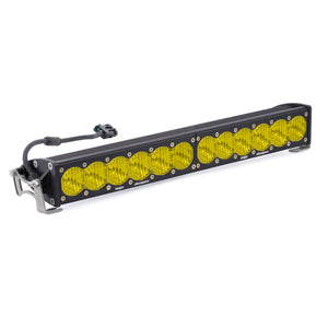 20 Inch LED Light Bar Single Amber Straight Wide Driving Combo Pattern OnX6 Baja Designs - Baja Designs